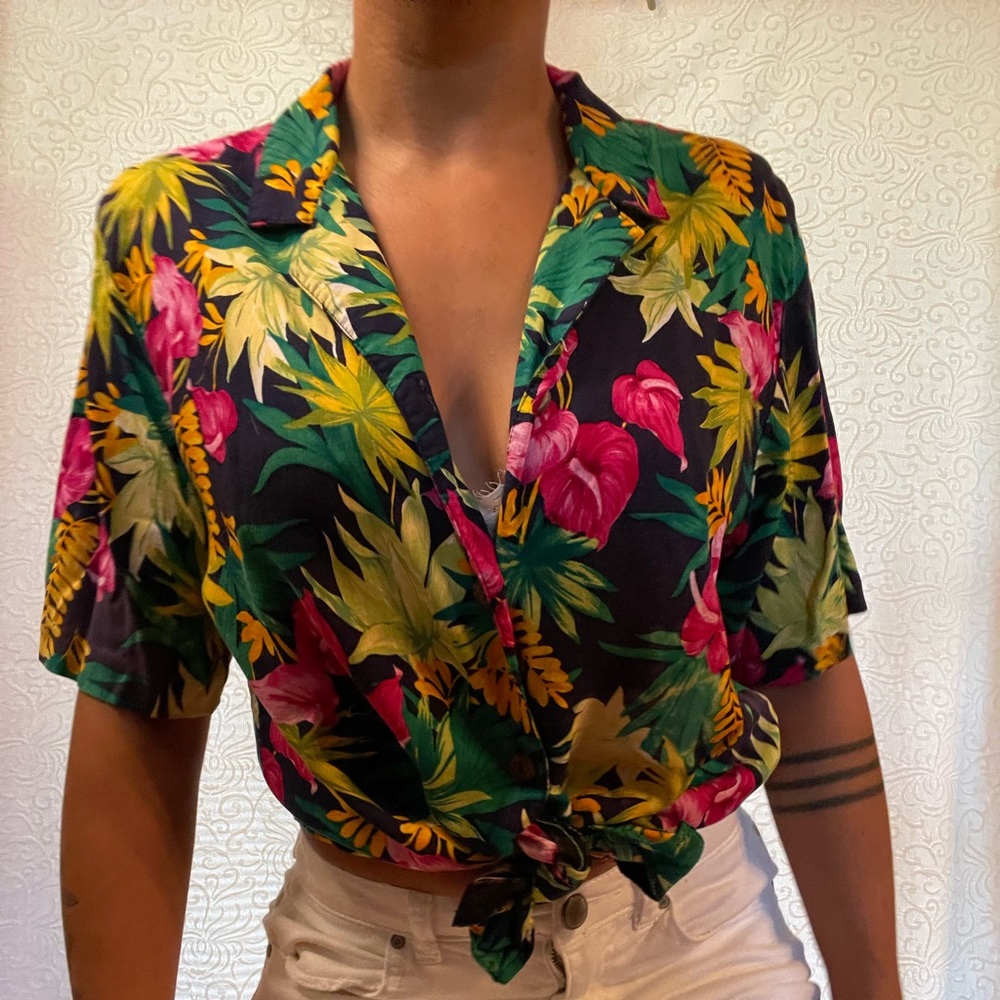 Vintage Floral Button Down